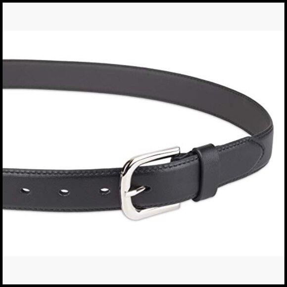 Women\'s Work Dress Belt in Bonded Leather with Metal Buckle main image 2